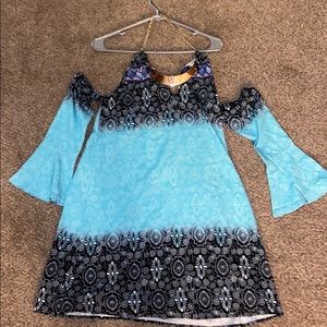 dress with metal necklace detail
